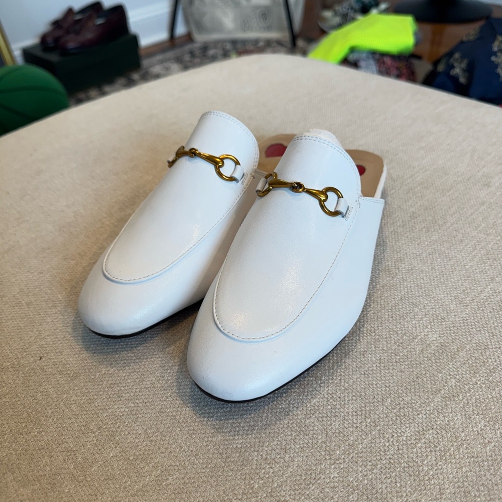 ARQA Studio Horesbit Leather Loafer Slide Mule in White, Womens 37 NWB - Picture 2 of 8
